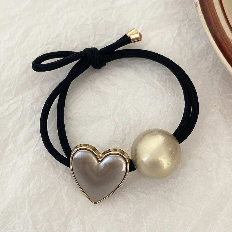 珍珠蝴蝶结发绳女高级感缎面扎马尾小肠圈韩国简约高弹力头绳皮筋