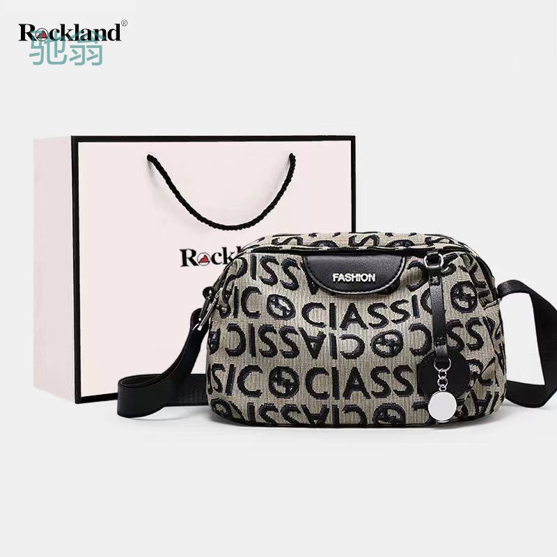 jqn美国包包女2024新款小众运动风单肩包气质休闲字母斜挎包帆布