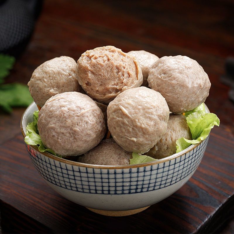 潮汕牛筋丸牛肉丸手打鲜肉丸子汕头火锅烧烤食材批发好品