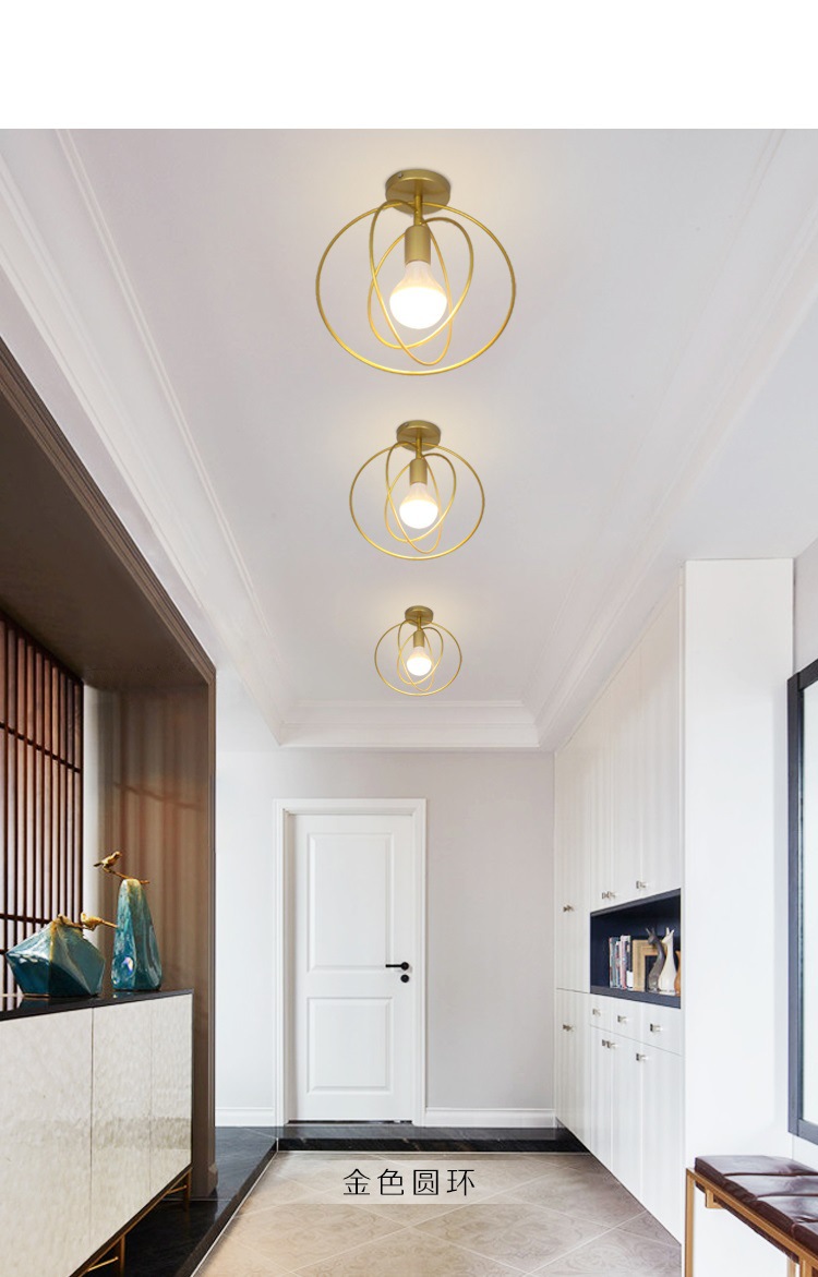 家用过道灯走廊灯入户小灯具简约现代创意玄关门厅阳台网红吸顶灯