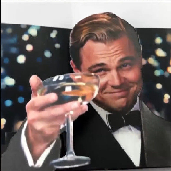 3d立体贺卡小李子搞怪表情包diy礼物祝福卡片黑猫明信片莱昂纳多