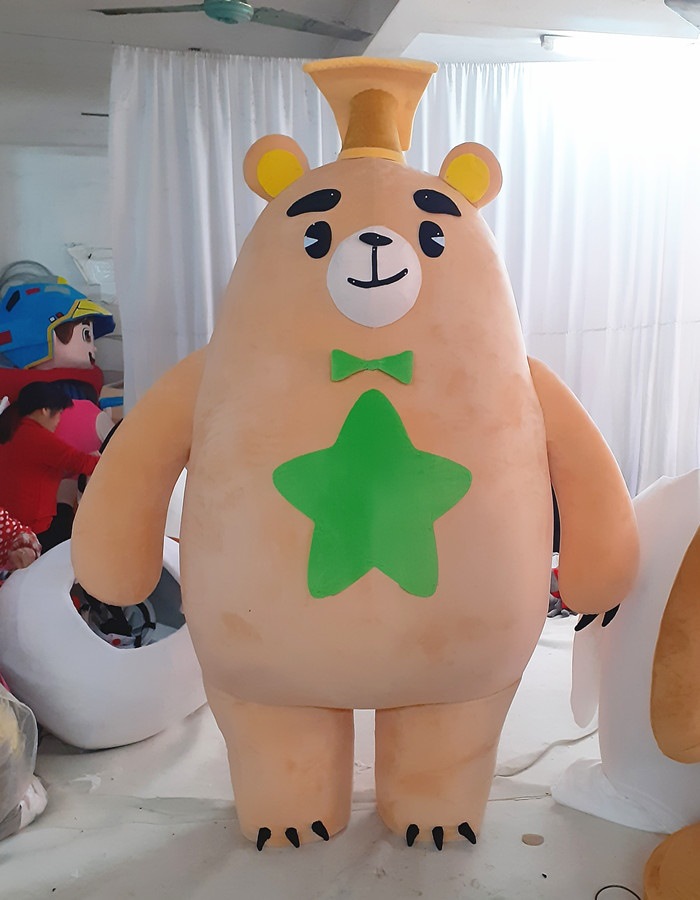 来图动漫模型笨笨小熊cos活动人穿玩偶行走表演卡通人偶服装衣服