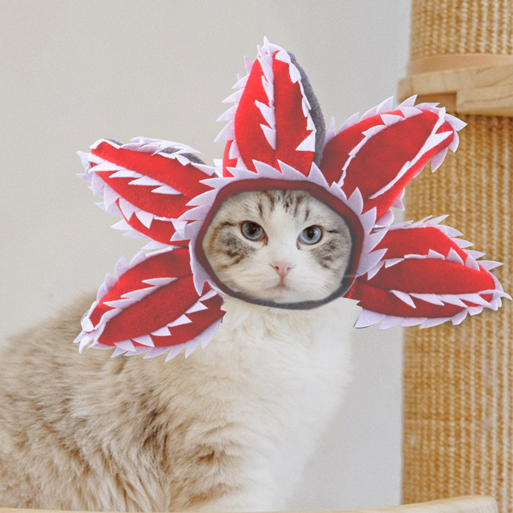 Amazon New Pet Headgear Cannibal Hat Cute Creative Headdress Plush Cat Dress Hat in Stock