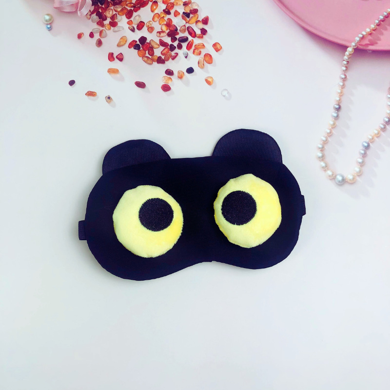 Fashion Cartoon Sleep Eye Mask Fantastic Light Shielding Tool Cute Sand Carving Funny Children Student Eye Mask Cross-Border Cold and Hot Compress