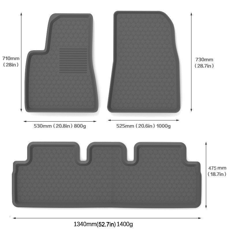 Applicable to Tesla Original Tail Box Mat Model3tpe Modification Accessories Modely3 Special Bi-Layer Car Floor Mat