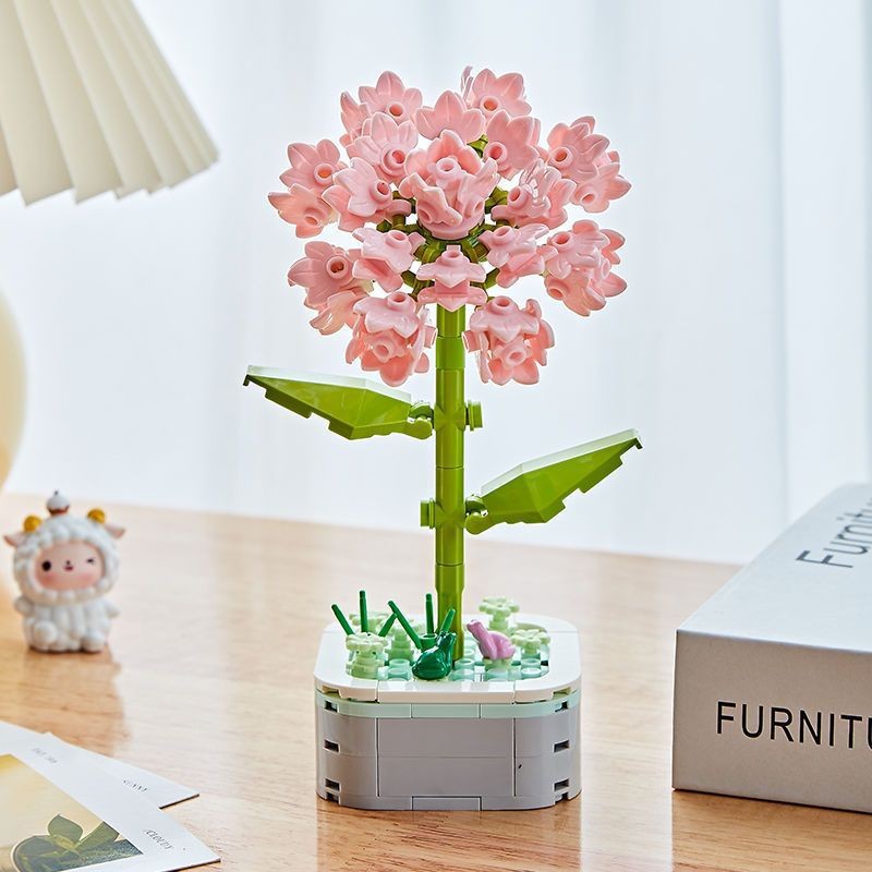 Building Blocks Flower Pot Hibiscus Flower Sunflower Compatible with Lego Toy Decoration for Girls Valentine's Day Gift