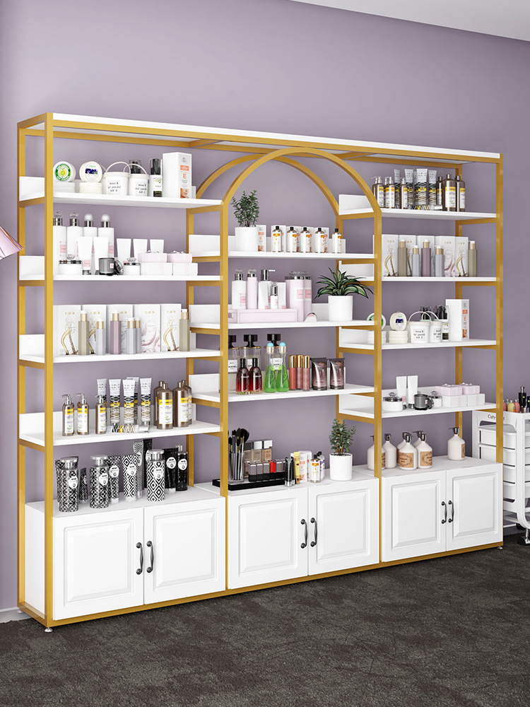 化妆品展示柜美容院护肤产品货架展示架陈列置物架母婴店轻奢货柜