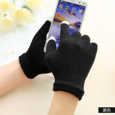 Direct Sale Touch Screen Gloves Winter Thickened Brushed Warm Touchpad Sensible Gloves Magic Knitted Stall Supply Wholesale