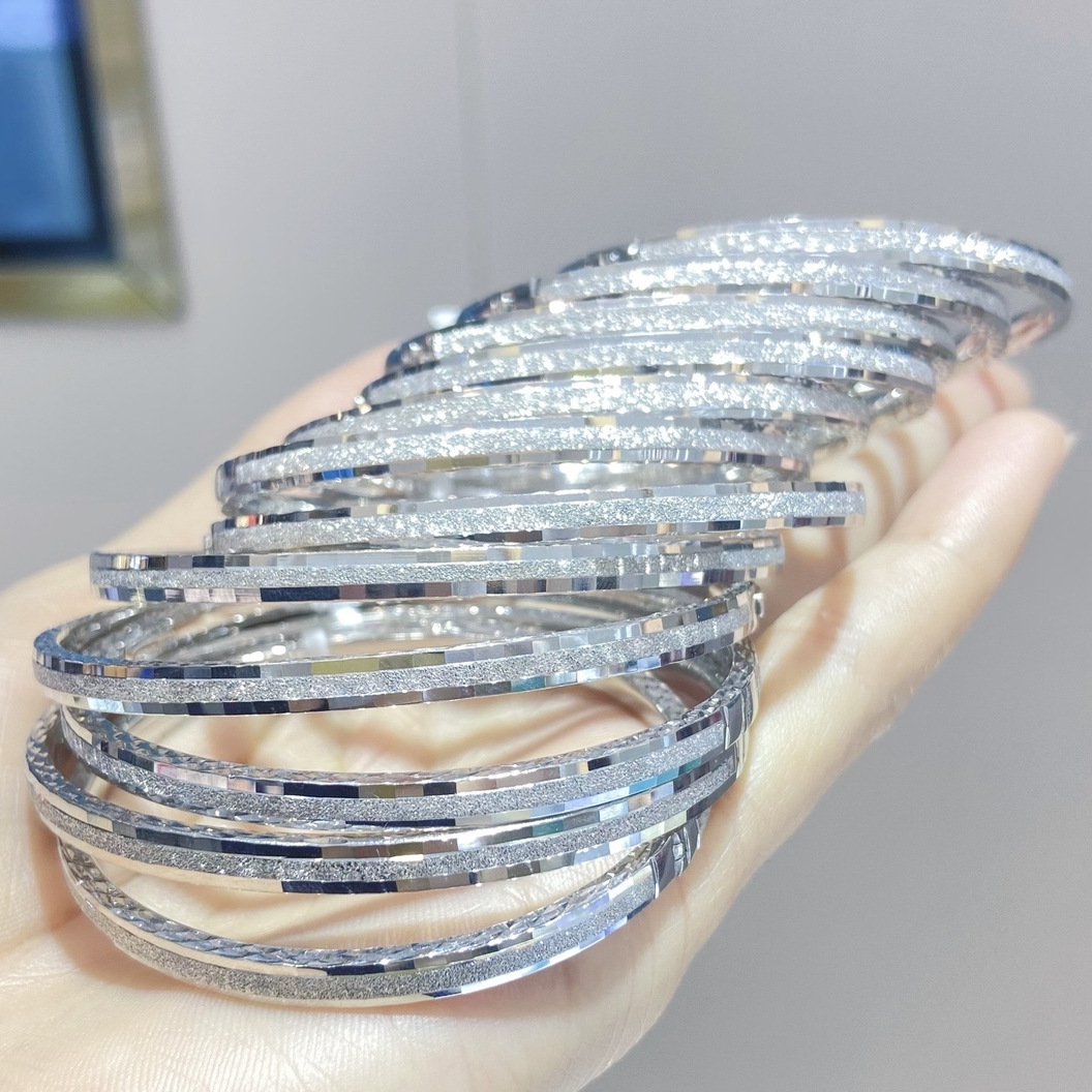 pt950铂金手镯 光沙面经典贵妃镯精品正品女款白金手环镯子批发