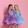 Europe and America Cross border children full dress Princess Dress 2023 new pattern Little Girl Sequins The age of birthday David