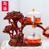2022 new pattern Yuanbao Big tree Lazy man Glass Tea makers Kung Fu Cup fully automatic tea set suit The opening Gifts