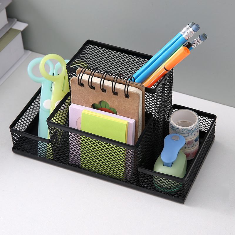 Multifunctional Four-Grid Pen Holder