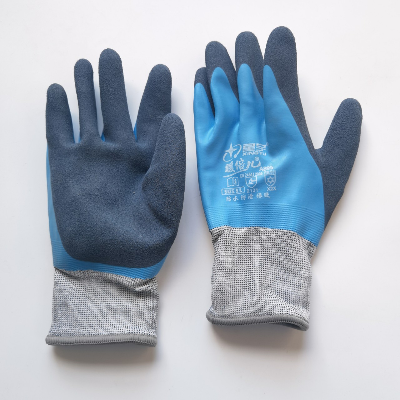 厚手套棉手套抓鱼厚手套带绒手套