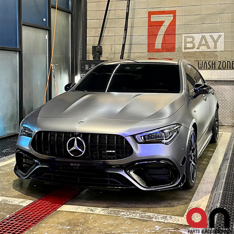 适用奔驰c118 cla35 200猎装版改装cla45samg包围前杠中网后唇