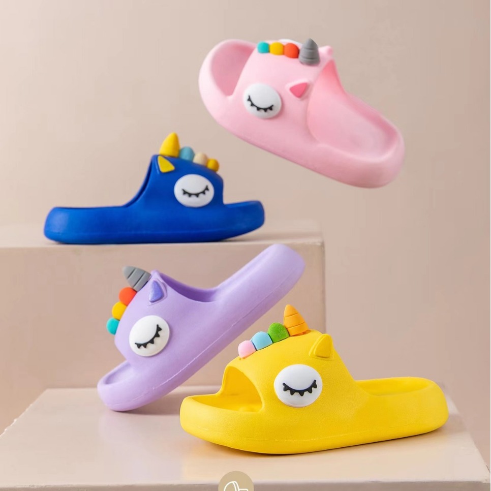 线上线下热销小海马头造型小中童儿童拖鞋1608