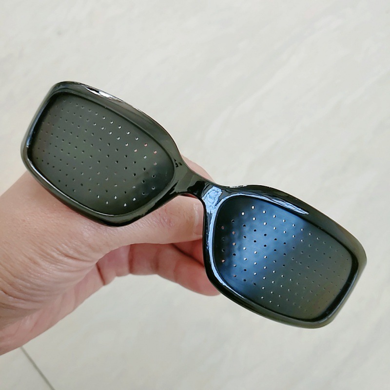 针孔小孔眼镜眼睛黑色视力多孔眼镜 运动款全针孔眼镜太眼镜