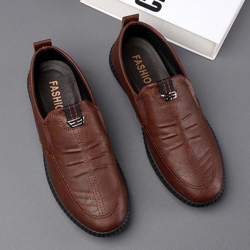 2023 Spring New Casual Men's Leather Shoes Men's Shoes Soft Bottom Non-Slip Wear-Resistant Business Casual One Piece Dropshipping