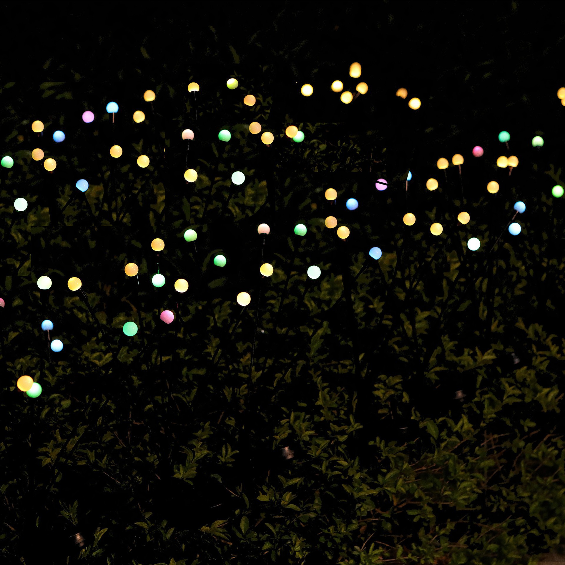 Outdoor LED Solar Wind Blowing Firefly Light Courtyard Garden Lawn Green Belt Internet Celebrity Landscape Floor Outlet Color Light