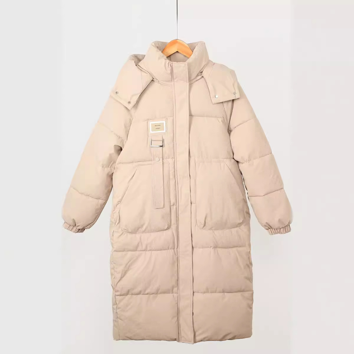 可拆卸帽棉衣女过膝长款2024冬季新款时尚中长款加厚棉服女装外套