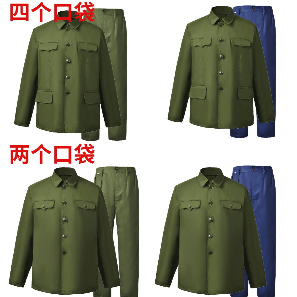 65式士兵服 老式男65军装的确良套装65军装军干服老兵聚会绿军装
