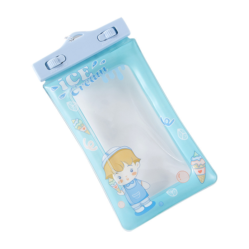 Mobile Phone Waterproof Bag Factory Wholesale Cartoon Animal Pvc Transparent Sealed Waterproof Bag Drifting Waterproof Phone Set