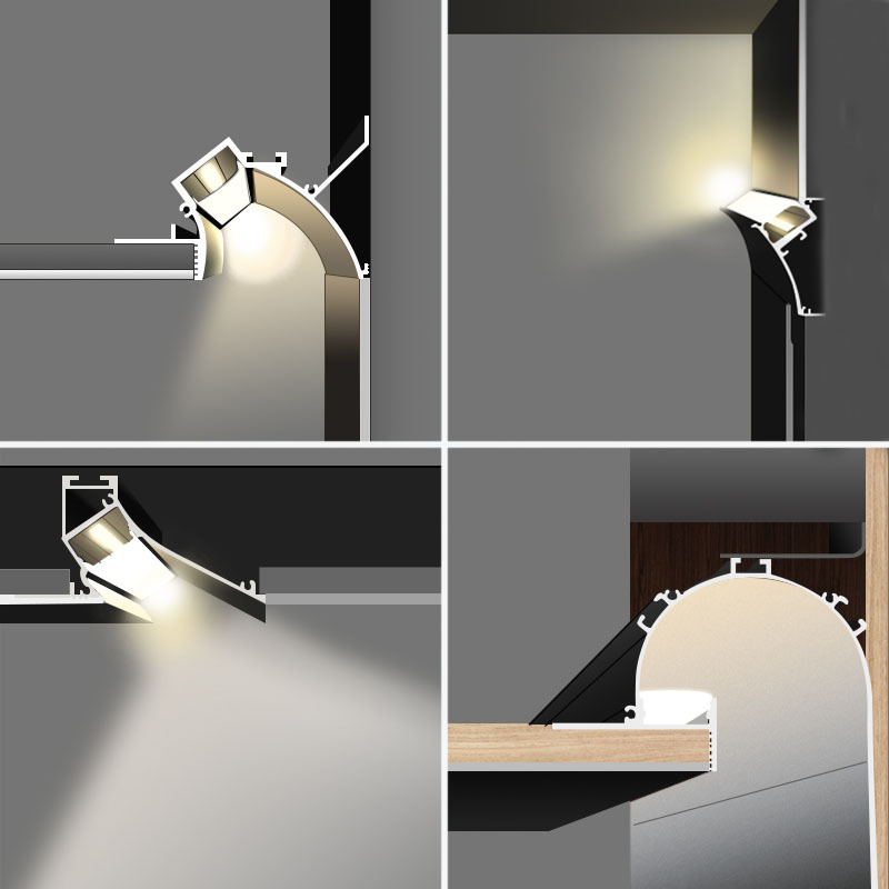 led 隐形线条灯反光灯槽嵌入式线形灯过道吊顶洗墙线性灯回光槽灯