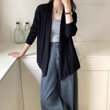 长袖女针织衫春季时尚防晒韩版宽松空调罩衫薄款气质开衫