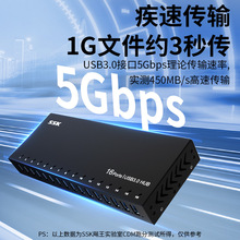 SSK飚王工业级USB集线器手机刷机硬盘扩展充电专用HUB带电源供电