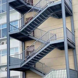 厂家承接钢结构楼梯 室外阁楼小区改造工程异形旋转楼梯设计安装