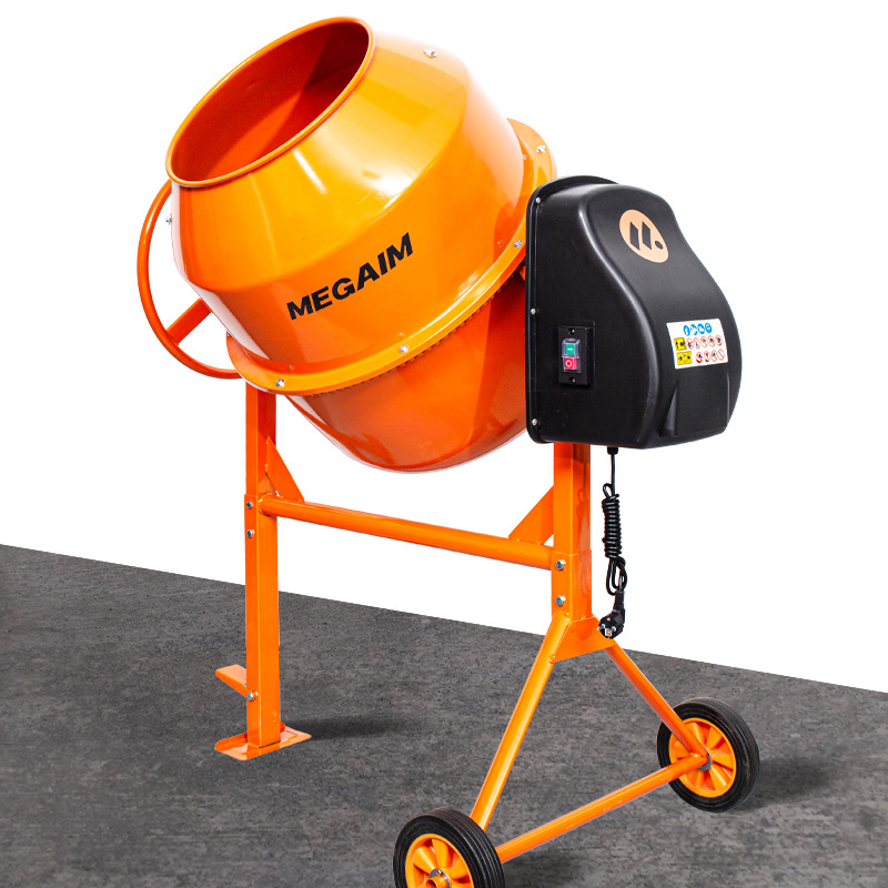 小型可移动家用电动滚筒卧式干粉砂浆水泥混凝土搅拌机