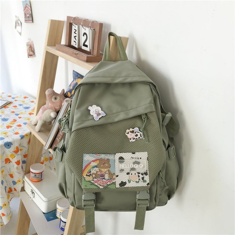 2021 Spring and Summer New Japanese Ins Style Mori Artistic Simple All-Match Student Bag Korean Style Vintage Style Backpack