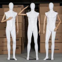 模特道具男女全身实木手休闲男装衣架服装店橱窗展示人台假人模特