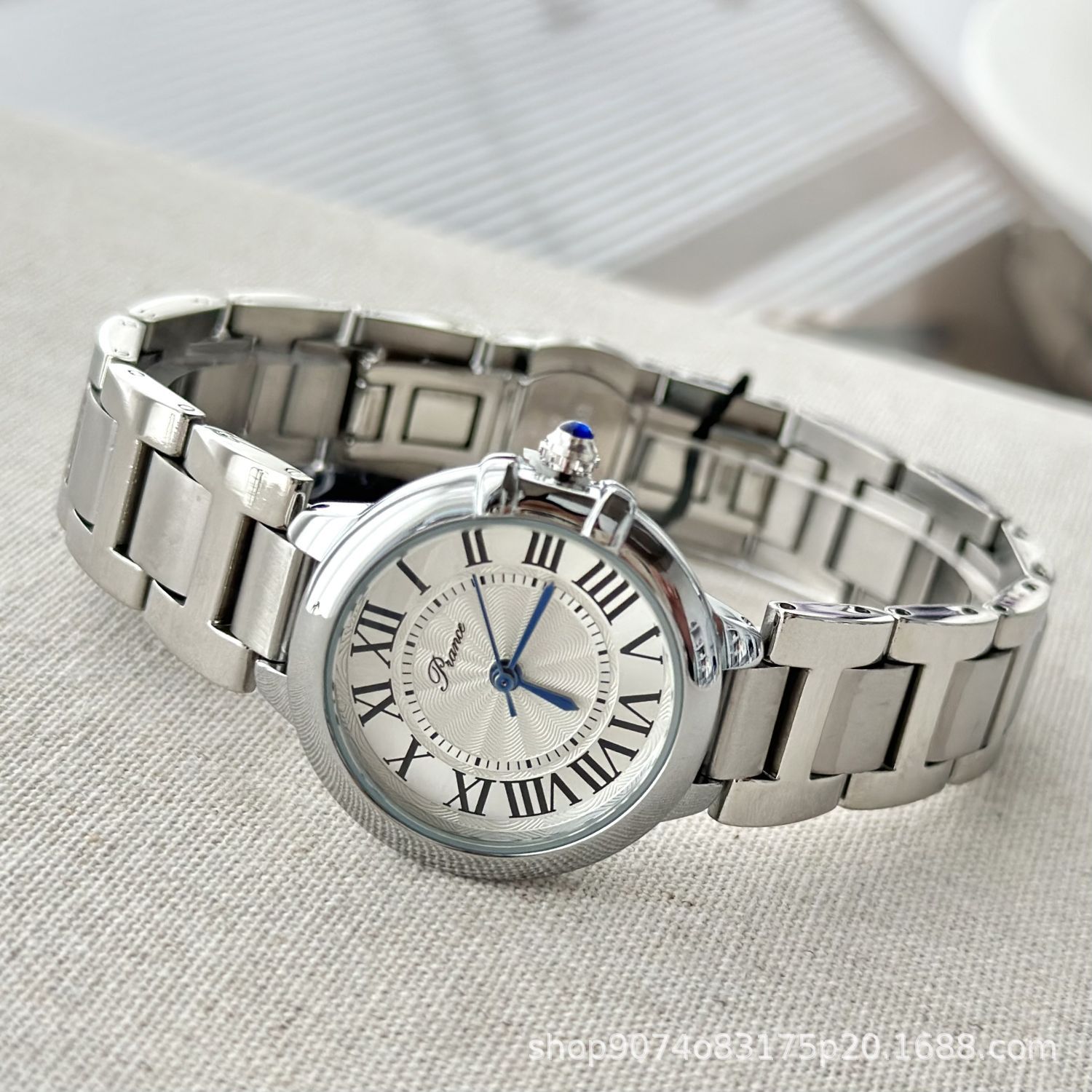 普浪思小众轻奢经典女士手表腕表国产蓝气球高级感钢带石英表爆款