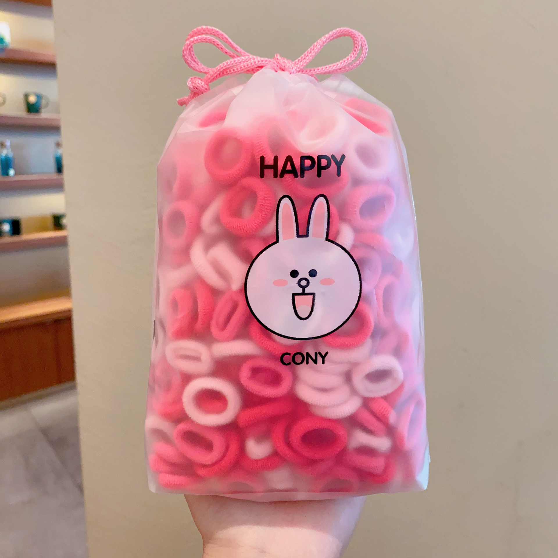 Small Bag-Free Children's Hair String Korean Style Candy Color Towel Ring Does Not Hurt Hair High Elastic Rubber Band Internet Celebrity All-Match Hair Band