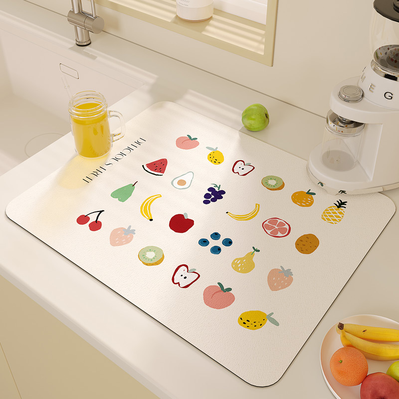 Kitchen Water Draining Pad Water Cushion Table Mat Control Water Cushion Desktop Diatom Mud Absorbent Pad Water Cushion Wash Basin Placemat Plate Heat Proof Mat