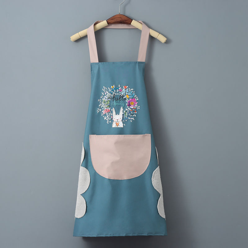 New 2023 Internet Celebrity Apron Kitchen Home Cooking Men and Women Super Waterproof Oil-Proof Super Nice Apron Apron