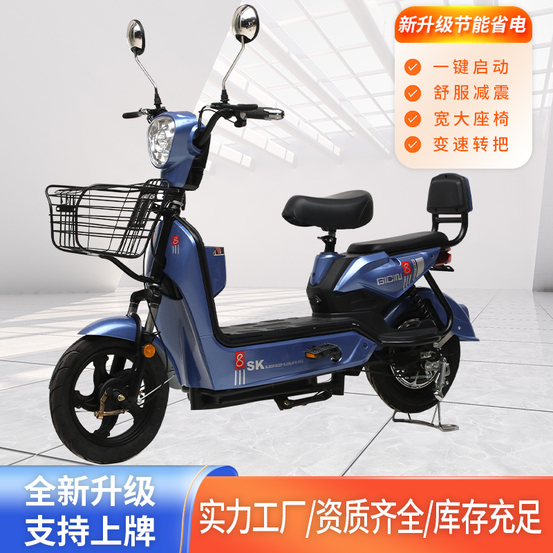新国标电动车外贸电瓶车超轻骑行两人亲子老人成人代步车-阿里巴巴