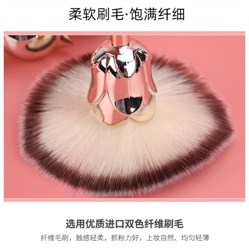 Full Free Shipping Tiktok Ins Internet Celebrity Large Rose Makeup Brush Blush Brush High Light Brush Loose Powder Foundation Brush