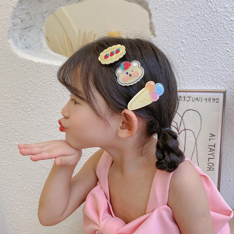 Cute Cartoon Barrettes Ins Style Side Clip Hair Accessories Sweet Girly Side Bang Hairpin Children Duckbill Clip