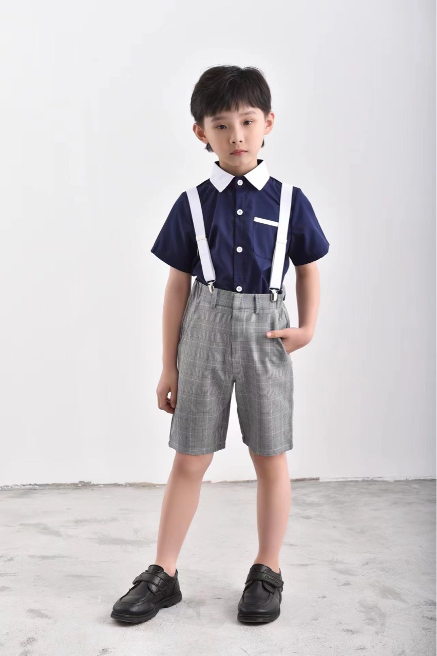 2023 Children's Clothing Cai Xukun Same Style Suspender Shorts Performance Dress