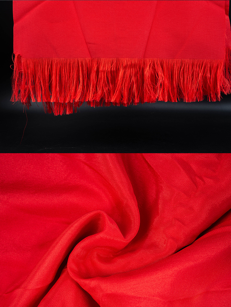 羌红哈达加宽加厚佛教用品绸缎红色哈达藏族饰品260cm乘36cm批