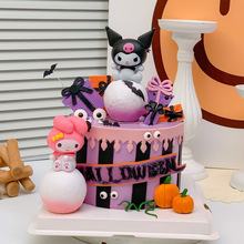 网红蛋糕装饰库洛米发光球可爱小兔子月球灯三丽鸥儿童生日摆件