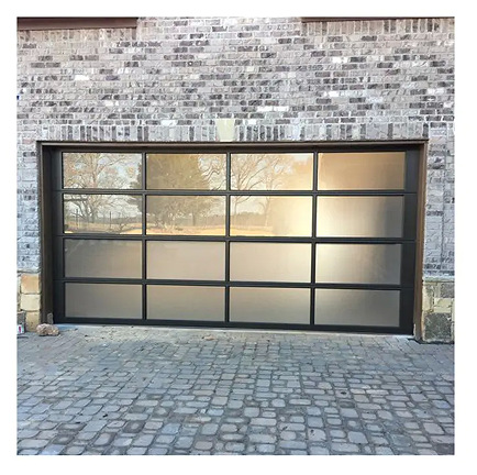 别墅翻板车库门定制铝合金透视门4s汽车店电动透明门工业提升门