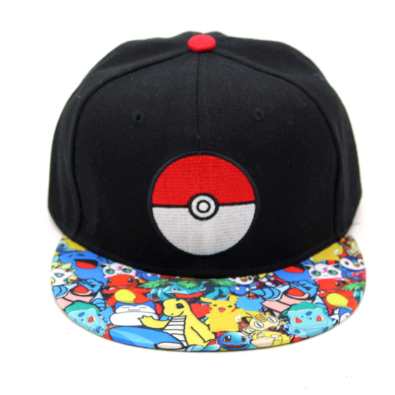 神奇宝贝pokemon go口袋妖怪小智嘻哈棒球帽卡通皮卡丘遮阳平沿帽