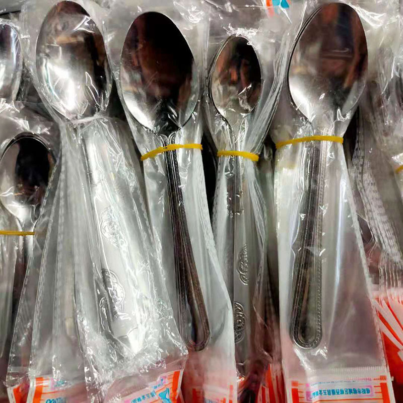 Independent Packaging Stainless Steel Small Spoon Thickened Multi-Style Rice Spoon Fork Kunming One Yuan Store Department Store