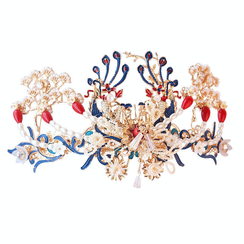 凤冠汉服配饰套装古风头饰华丽发冠簪子婚嫁秀禾新娘