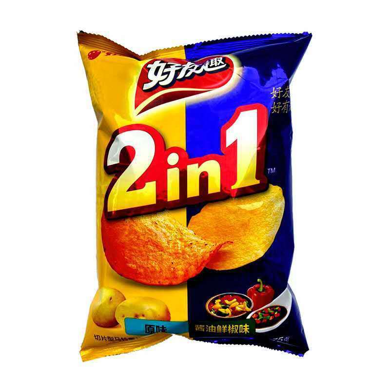 45g*32袋包邮好丽友好友趣牛排蜂蜜泡菜四种口味零食薯片批发零售