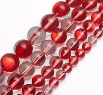 跨境批发红色水晶玻璃圆珠月光石 diy半成品手链饰品 q3g-阿里巴巴