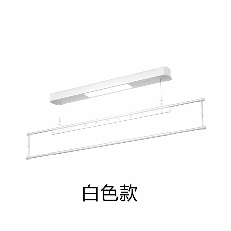 Super Factory Direct Supply Aluminum Alloy Electric Intelligent Lifting Balcony Small Apartment Panel Light Single Rod Machine Clothes Hanger