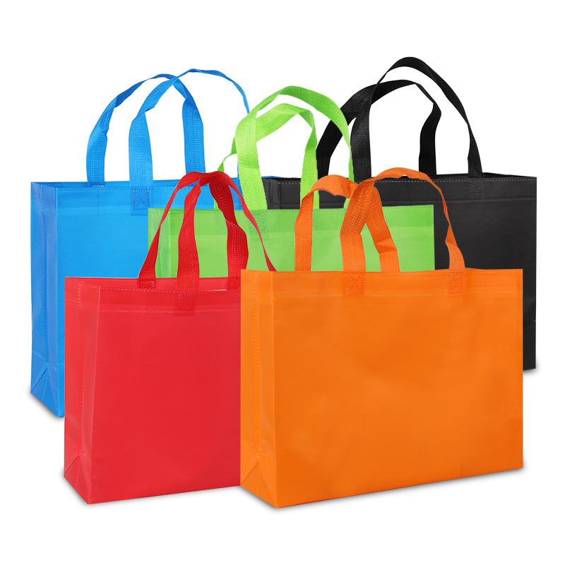 Spot Goods Non-Woven Bag Customized Environmental Protection Handbag Portable Shopping Bag Customized Ad Bag Customized Printed Logo Wholesale